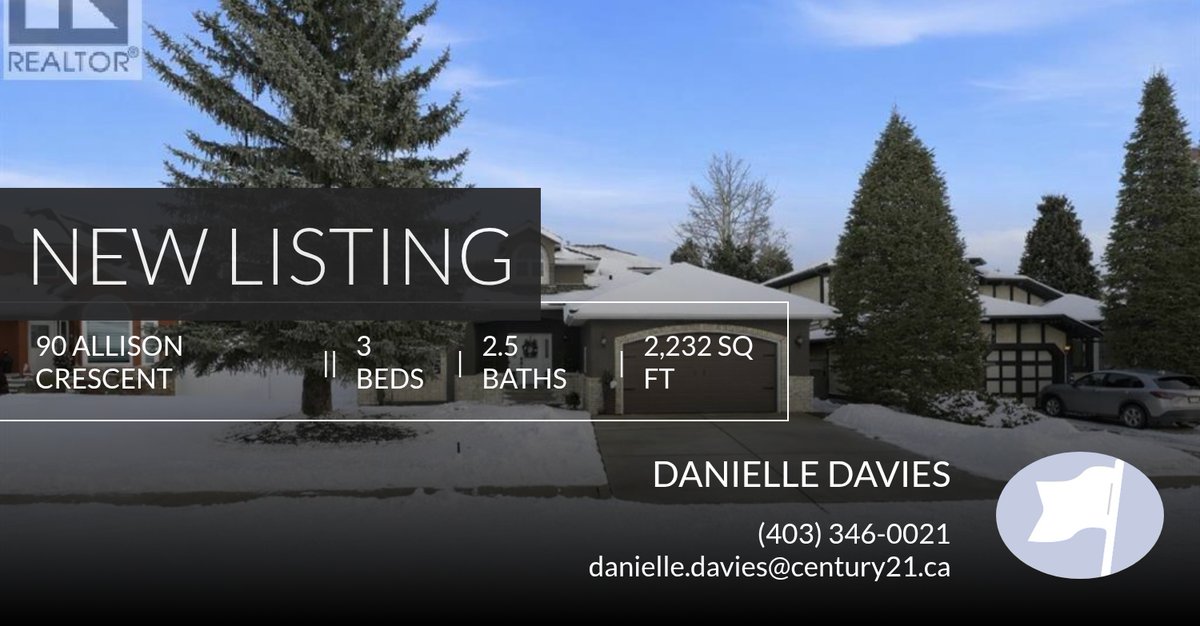DaniRealEstate's tweet photo. 📍 New Listing 📍 Take a look at this fantastic new property that just hit the market located at 90 Allison Crescent in Red Deer. Reach out here or at (403) 346-0021 for more information

Danielle Davies
Real Estate Agent... https://t.co/m3ZjRvTScd https://t.co/Cks8RNSaPT