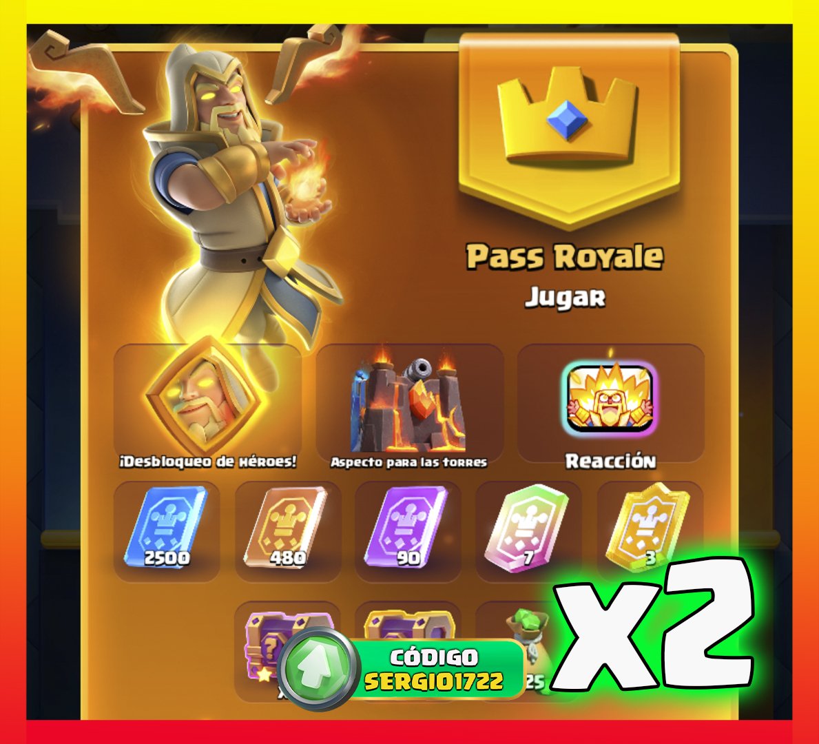 Sergio1722c's tweet image. 🎁SORTEO 2 PASS ROYALE
🔥Requisitos:
🔁 Retweet este tweet
✅ Suscribirse a:
🔴Sergio1722
youtube.com/@Sergio1722yt
🔴Roya_le8
youtube.com/@roya_le8?si=Y…   
⚠️Un pase será entre los comentarios de aquí y otro en los comentarios del vídeo de⭐Roya_le8
⛔El SORTEO acaba el 11 de Enero⛔
