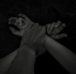 Intertwined hands