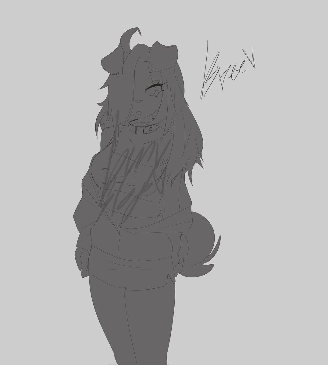 Incoming puppy oc im making...her name is bree🦴 (wip)