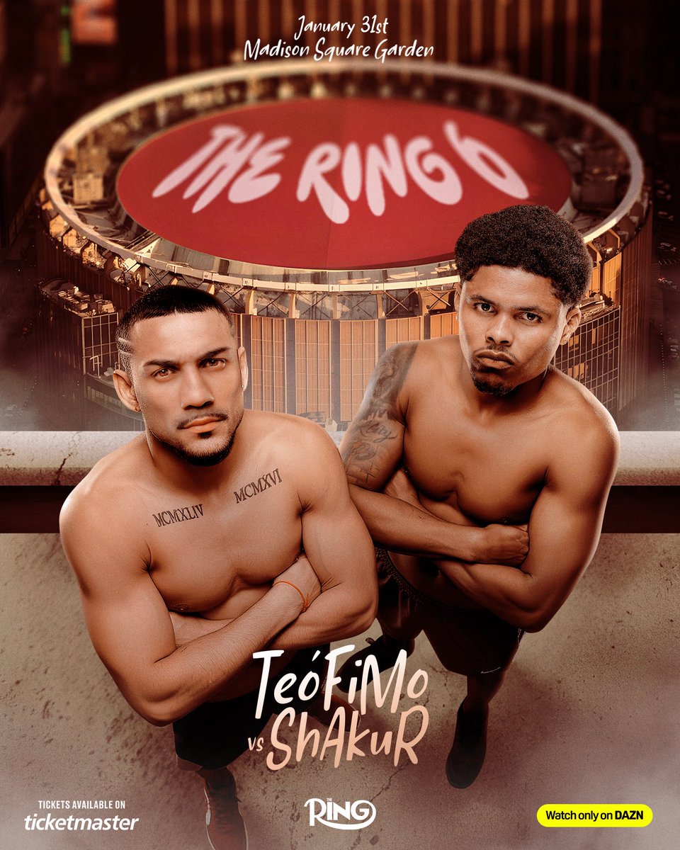 Teofimo Lopez and Shakur Stevenson are going to raise the roof at the Garden 💥

🎟️ Get your Teofimo vs Shakur tickets now: bit.ly/48HATMd

The Ring VI | Exclusively on DAZN | Jan 31st in NYC 🥊
