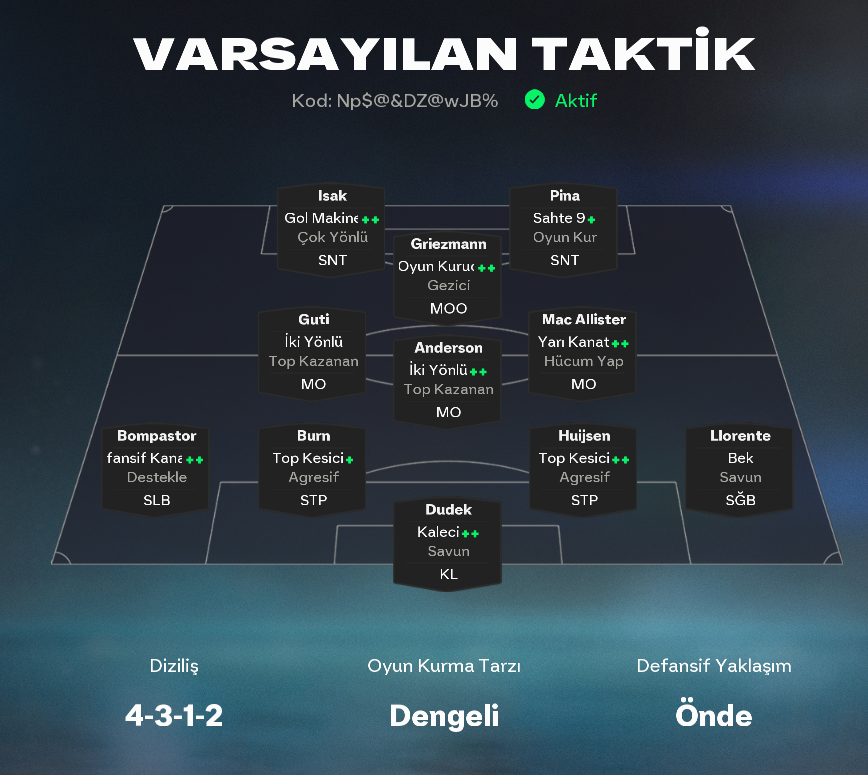 tempendpubg's tweet photo. @emreriv9 oyuna 26 ile başladım, biraz klübü geliştirdikten sonra son olarak bu taktikte kaldım. biraz farklı taktiğim olsa da formasyon benzer ama niyet 3-2-5. yeni başlamama rağmen gayet iyi gidiyor ve keyif alıyorum. https://t.co/QBdFvUAMEQ