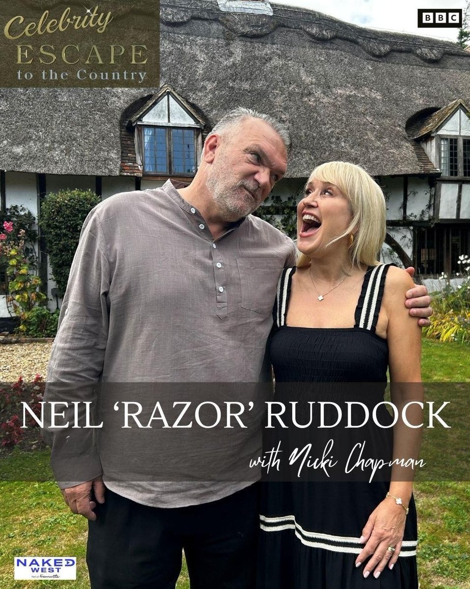soccerspeaker's tweet photo. ๐ Great to see @RealRazor & his wife Leah on @BBCOne Celebrity Escape to the Country!
Razor explored cottages in rural Kent, braved the spiders, and planned a mini farm with sheep, goats & a reindeer โ showing his wit, charm & softer side ๐กโจ
#RazorRuddock #EscapeToTheCountry https://t.co/ydLDPRzW7j