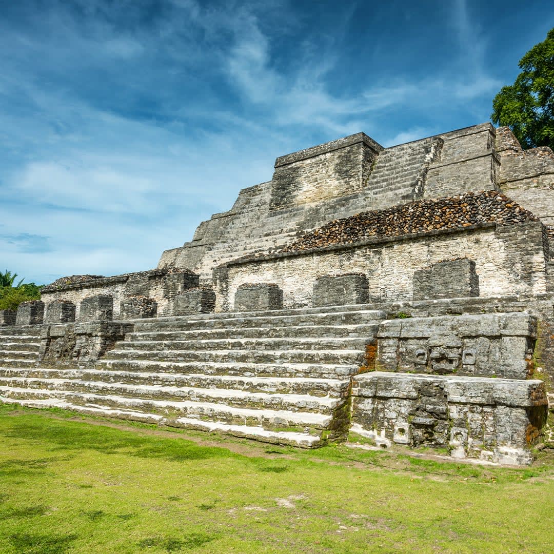 Belize's ancient Mayan sites will stop you in your tracks! Climb Xunantunich’s massive temple, see impressive carved masks at Lamanai, and explore amazing Mayan sites like Altun Ha and Cahal Pech. Reach out today! (361) 208-0898