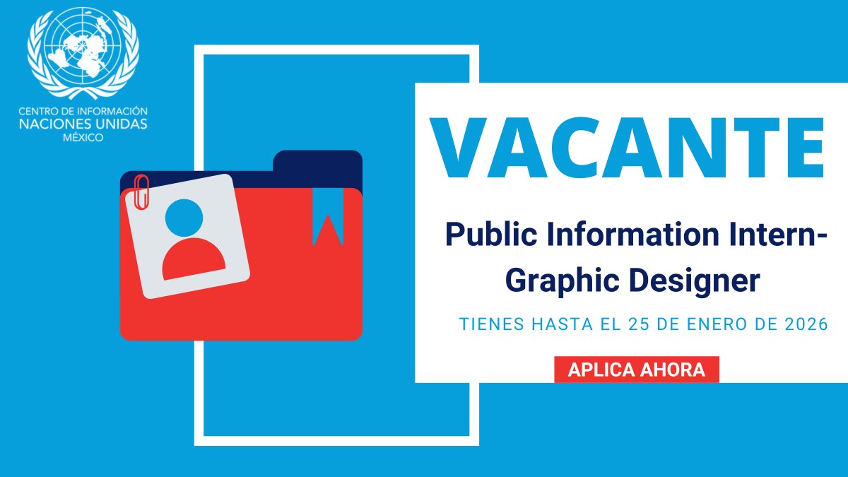 🎨🚀 ¿Diseño que inspira? CINU México busca mentes creativas para crear piezas gráficas y digitales que acerquen la ONU a la gente. ¿Te atreves a transformar ideas en impacto? 🌍
📍 INTERNSHIP CDMX | 6 meses | 
👉 Postúlate: lnk.bio/s/c064d