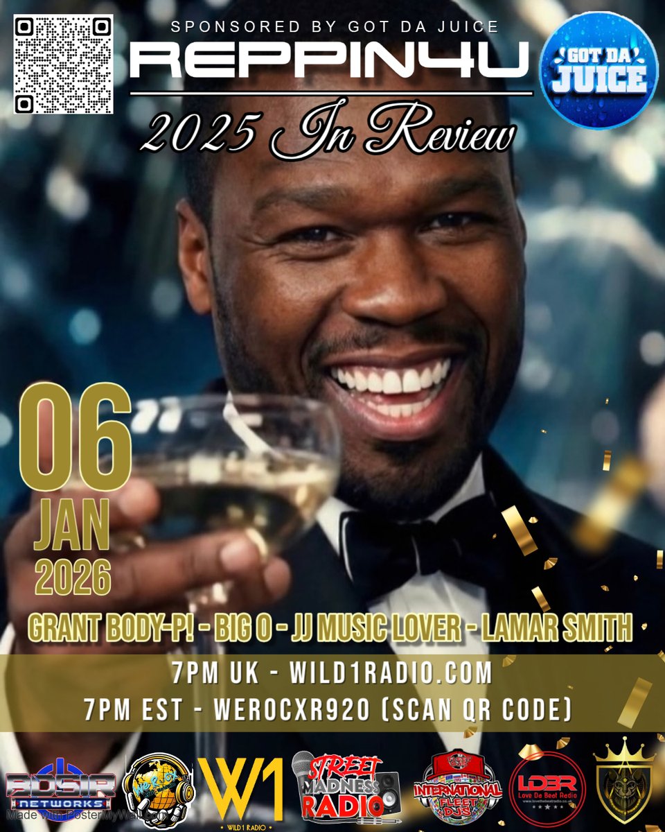 LIVE NOW! <a href="/Wild1_Radio/">wild1radio</a> PRESENTS RePPiN4U: 2025 IN REVIEW! Hosted by Grant Body-P! <a href="/BigCapitalO/">B!G O</a> JJ Music Lover &amp; Lamar Smith! wild1radio.com