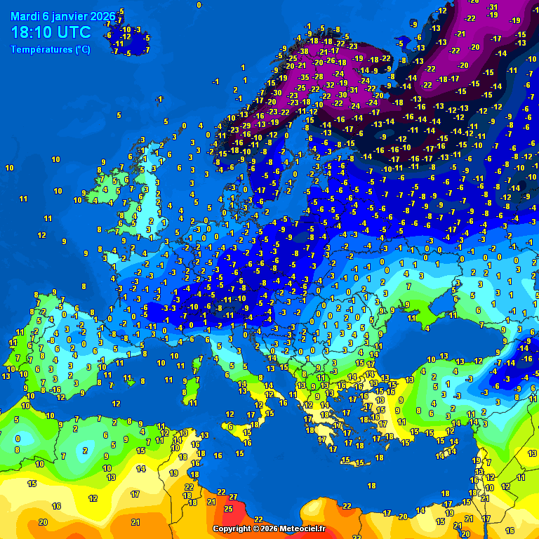 globerourdiales's tweet image. Es evidente que la Península Ibérica, y buena parte del continente europeo, están inmersos en un episodio de frío desde hace unos días. Pero, ¿es un episodio de frío extraordinario? La respuesta es NO. El percentil rank para la variable T850hpa ya dá una idea de la magnitud