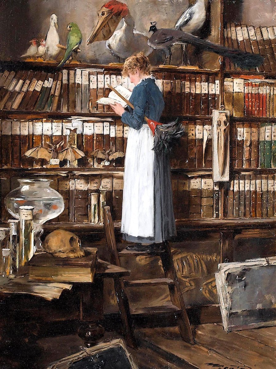 エドゥアール・メンタ
（Édouard Mentha、1858-1914）
『書斎で読書をする家政婦』
（Maid Reading in a Library）