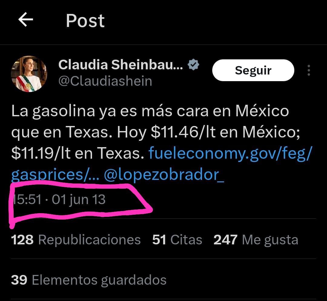 mario_dico50's tweet image. Mira @Claudiashein , la gasolina ya cuesta casi el doble que en EUA