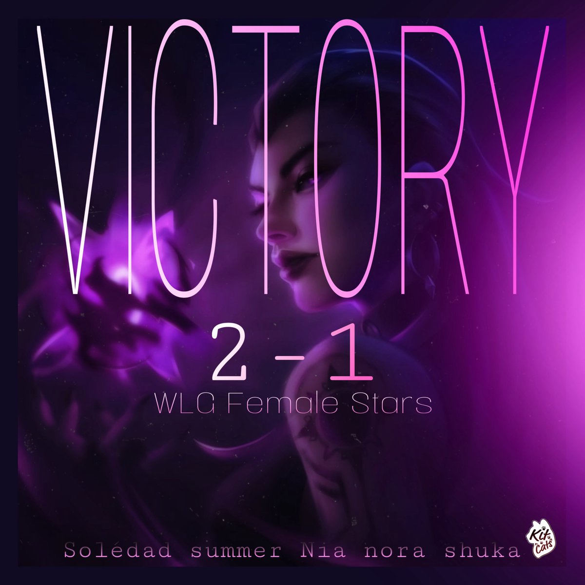 KITCATSvlr's tweet image. a bit of a heart attack at the start of the game… but we take those! 😼

2-1 @WLGgr 
in the @projectvgg EEQ series.