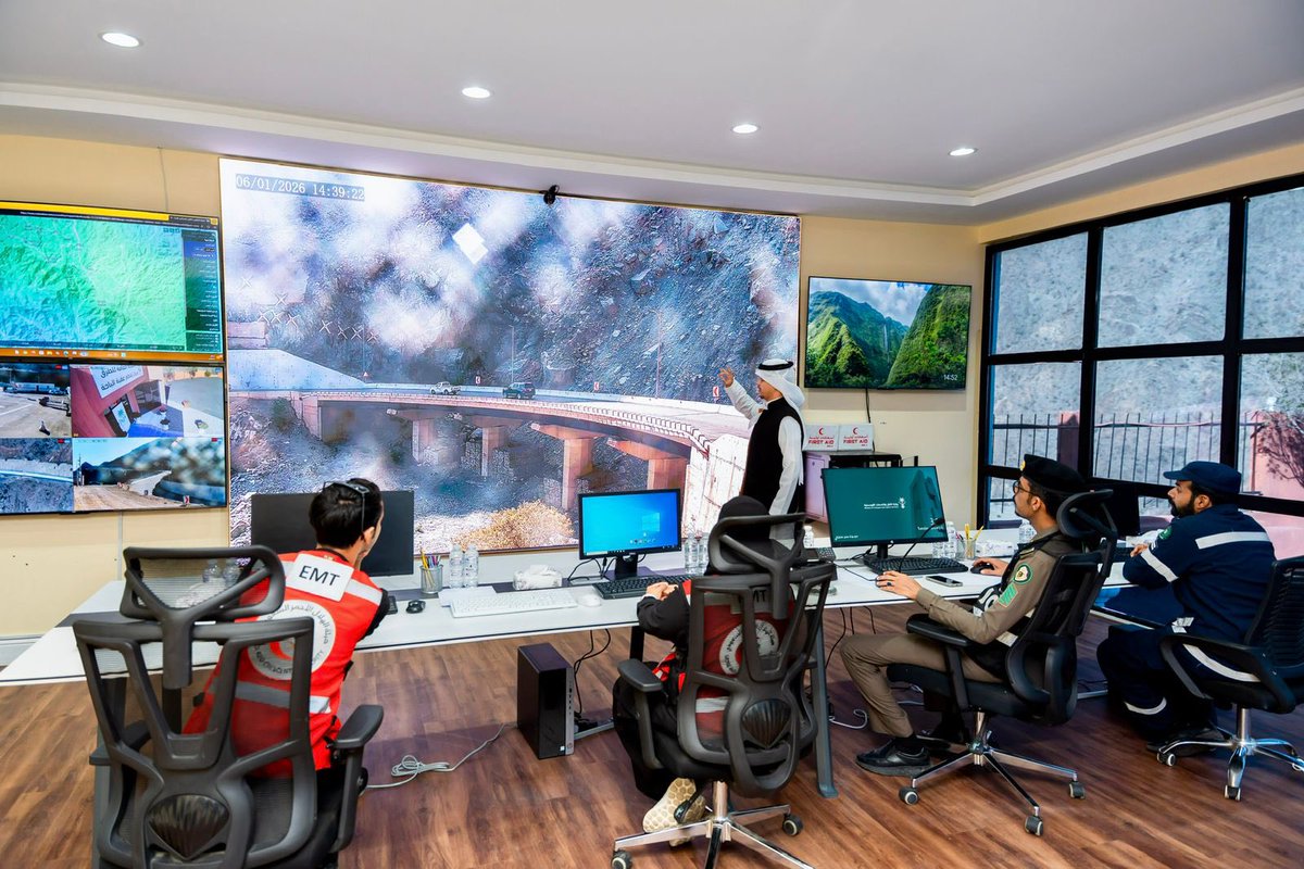 سمو الأمير الدكتور #حسام_بن_سعود_بن_عبدالعزيز
أمير منطقة #الباحة، يدشّن مركز التحكم والتدخل السريع بعقبة الباحة، كأول مركز متكامل من نوعه في المملكة لإدارة الطرق الجبلية وفق مفهوم الطريق المُدار، وبمنهج تشغيلي يعتمد على المراقبة اللحظية والتدخل الاستباقي والتكامل المؤسسي، بما