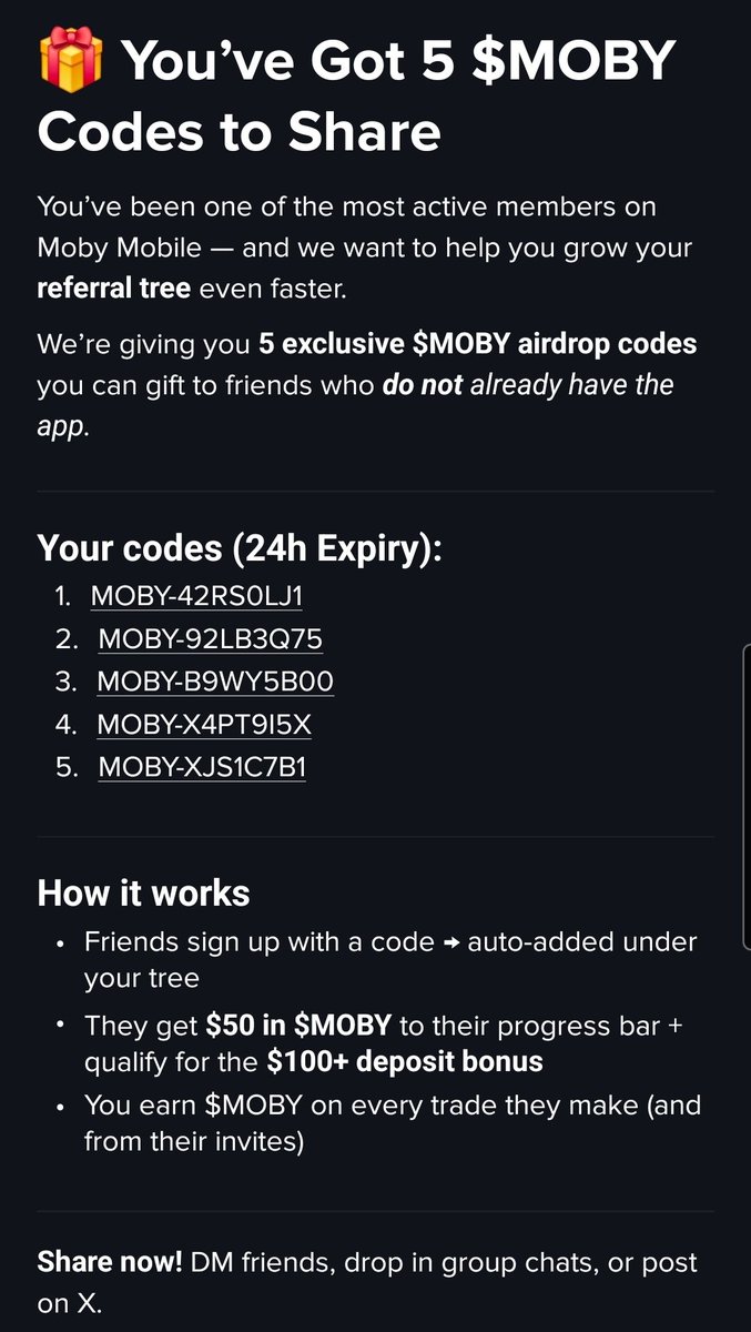 The trenches are coming back ! Make sure to try out the Moby app for the easiest and freest plays on SOL. Here's a few bonus $150 code for new users. #moby #trenches #Solana