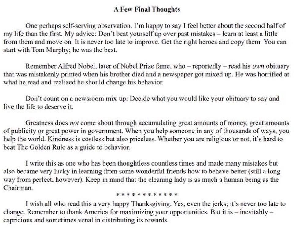 maxdrescher_'s tweet photo. From Buffets final shareholder letter:

“kindness is costless but also priceless” https://t.co/YlZJ7ckXsc