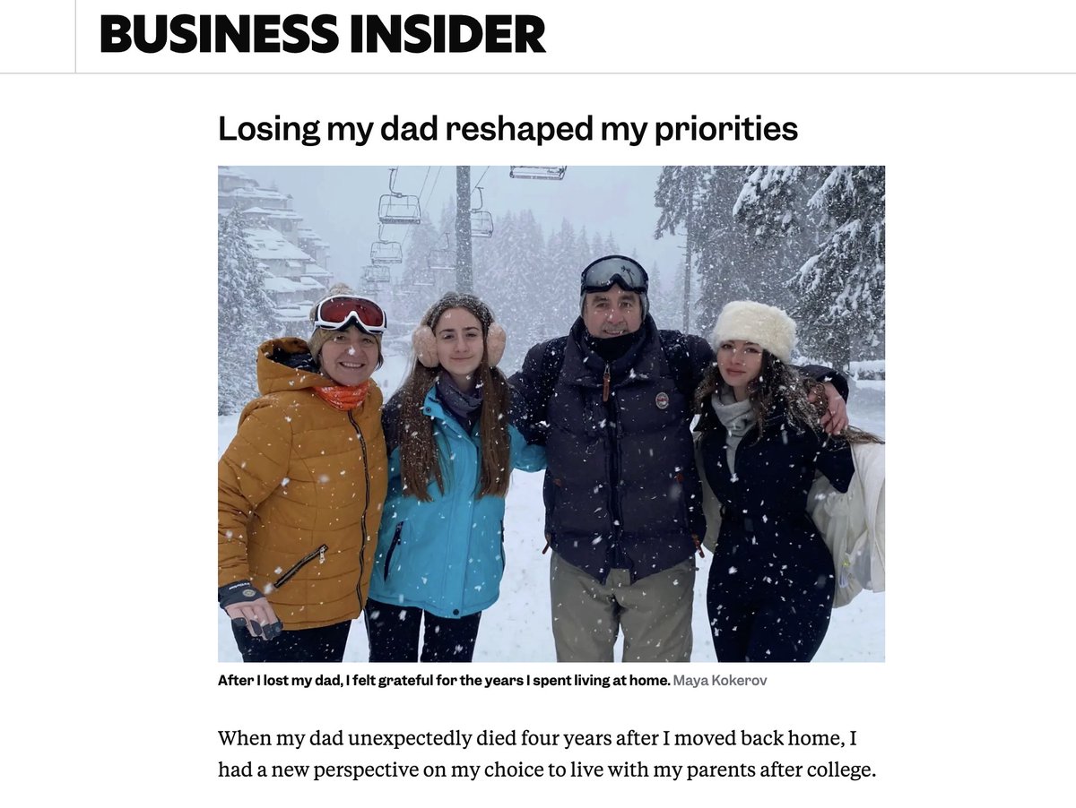 mayatml's tweet photo. I've been published in Business Insider 🥹 such a dream come true writing a personal essay on something that's become so close to my heart, especially after my dad passed away a year ago. 

🔗 https://t.co/kGD1paNrqo https://t.co/meMm2Jtbzx