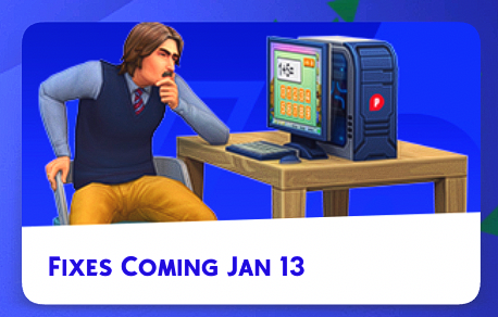 New patch coming January 13th for #TheSims4 👀