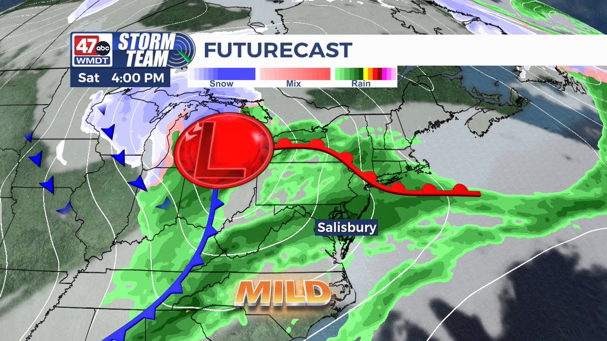 Along with the very mild temperatures, shower chances increase Friday ahead of a low pressure system. Saturday over all should be the wetter of the two days though before drying out Sunday.