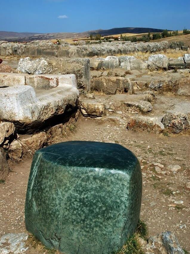 The Green Stone - A massive green rock cube located in the ruins of Hattusa, capital of the Hittite empire.