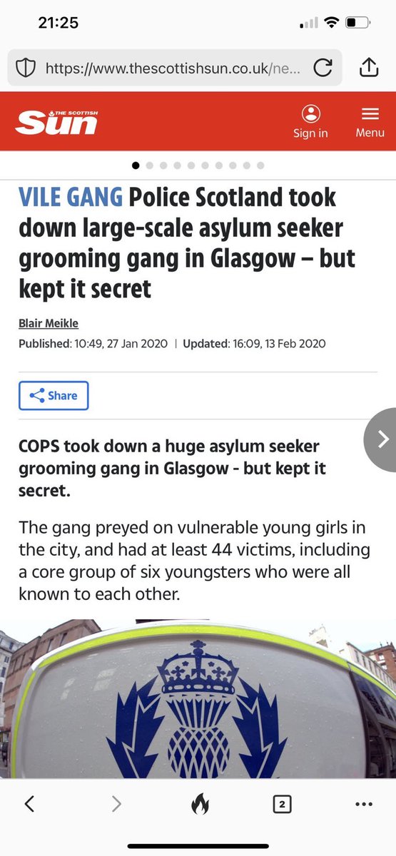 peterstopcrime's tweet image. 2016 Scotland, hidden from us 

45 Confirmed Asylum seekers raped at least 44 girls, with one being raped by 28 of them and another by 23 

“Of the 44 underage victims, It's believed one may have been abused by 28 men, with another linked to 23.

55 suspected members of the vile…