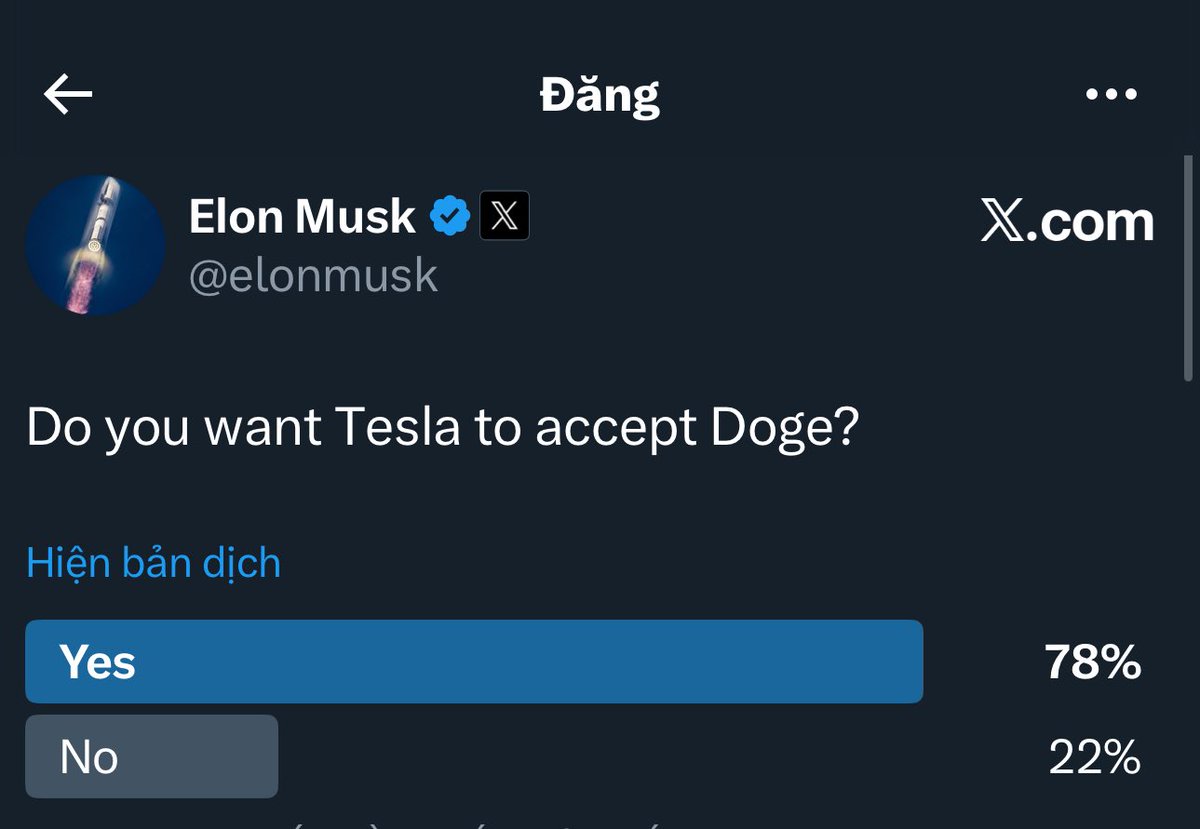 78% chose to use Dogecoin as a payment method for Tesla.@Tesla Is this  article listed in the Tesla Museum?@elonmusk