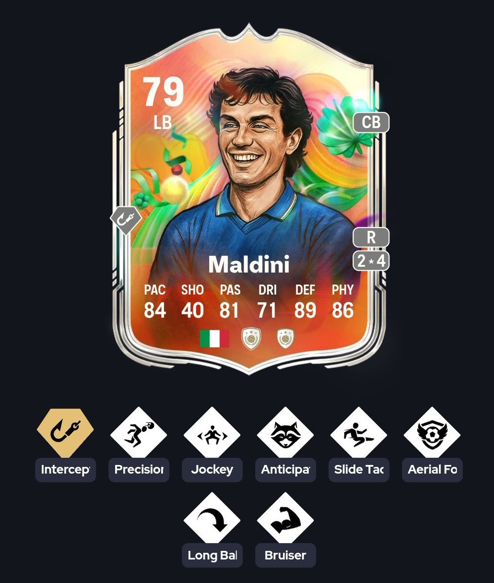 FutEvoExplorer's tweet photo. 🚨 The BEST Gullit &amp; Maldini EVO available right now! 
(Chain below 👇)

*You can get 99 Vision &amp; Balance with EVOs, and even better playstyles depending on the path

#FC26 #EAFC26 https://t.co/em3ztYwqXL