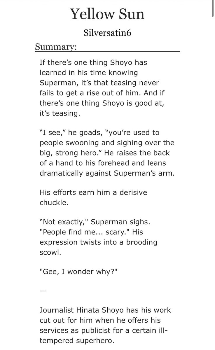 Silversatin6's tweet image. Finally finished a new fic! Kghn Superman AU🤗

archiveofourown.org/works/77208281