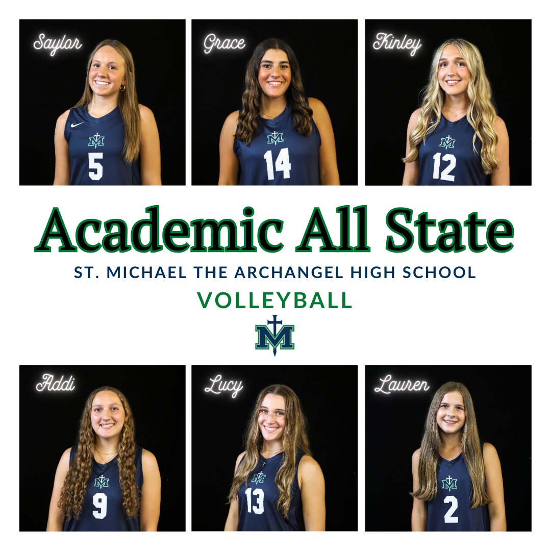 SMA_Volleyball's tweet photo. Congrats to the following Academic All State VOLLEYBALL players:
Saylor Lynch
Grace Lowry
Kinley Gillihan
Addi MacLean
Lucy Bokenkroger
Lauren Ahern
STATE CHAMPIONS on the court and SCHOLARS in the classroom! https://t.co/R7TcS0C5e8
