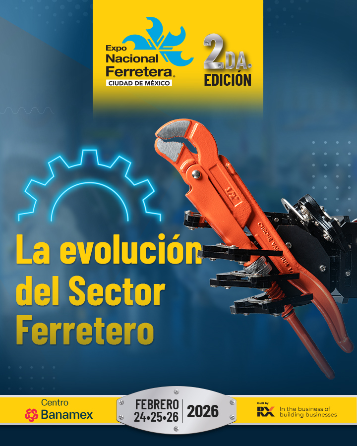 La Expo muestra cómo está cambiando la forma de vender, comprar y operar en el sector ferretero. 
Expo Nacional Ferretera CDMX 2026. 24, 25 y 26 de febrero. Centro Banamex.
Regístrate sin costo:
rxmx.info/3JsFgRl
#ExpoNacionalFerretera
#exponacionalferreteracdmx