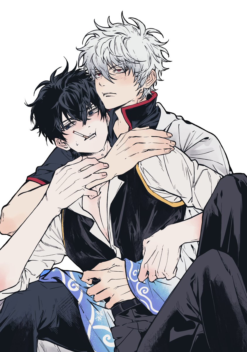 MA_NA78's tweet image. #銀土
친구가 또 긴히지를 그려줬어요...👼🪽