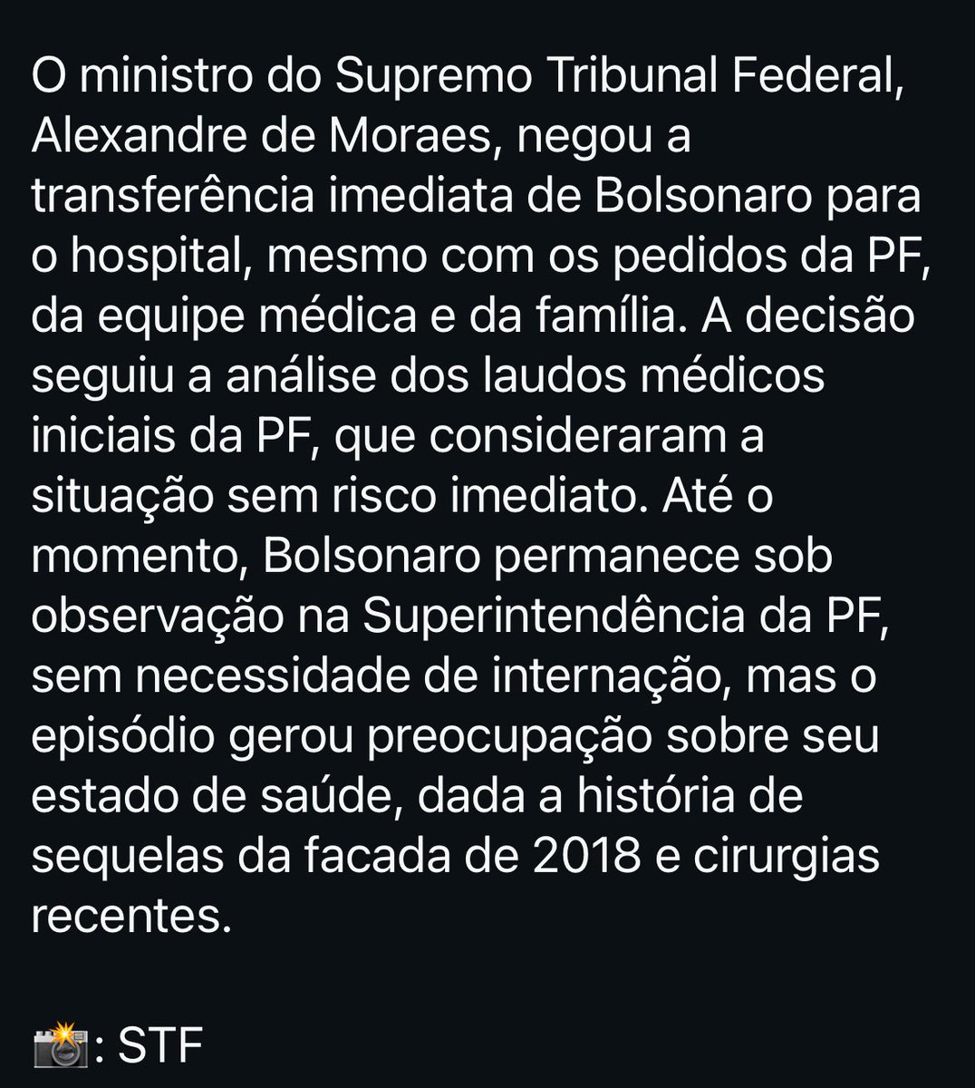 qtomimimi's tweet photo. ABSURDO CRUEL DESUMANO MORAES NEGA IDA DE @jairbolsonaro AO HOSPITAL APÓS QUEDRA E TRAUMATISMO CRANIANO #BOLSONAROLIVRE #bolosonaroqueda #BolsonaroEmCasa #moraescriminoso #LIBERTEMBOLSONARO #anistiajaamplageraleirrestrita https://t.co/CmBFb0YnCt