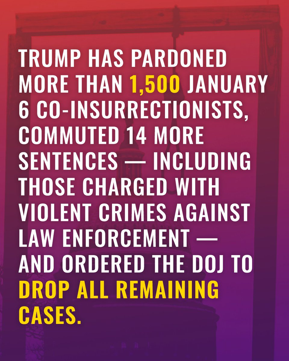 FSFP's tweet photo. After instigating a violent assault on our Capitol five years ago, Trump brazenly exploited the pardon power to seal off all channels of accountability 

That is, all channels but one. Article II, Sec. 4 of the Constitution: the Impeachment Clause.

Congress must invoke it now. https://t.co/DNh0bZl2BL
