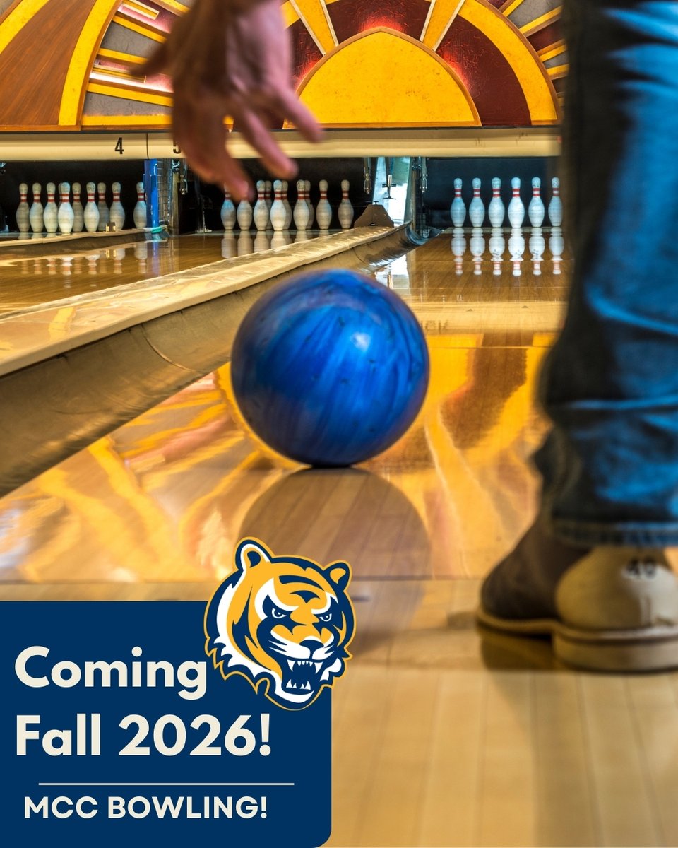 marshalltownCC's tweet photo. BIG NEWS: The Tiger Squad is hitting the lanes! 🎳

Starting Fall 2026, MCC will debut its first-ever Men’s and Women’s Bowling teams. Stay tuned for updates and recruitment info.

Check it out here: 👉 https://t.co/8ME62ahu9T

#TigerSquad #MCCBowling https://t.co/vhTkEJoe7p