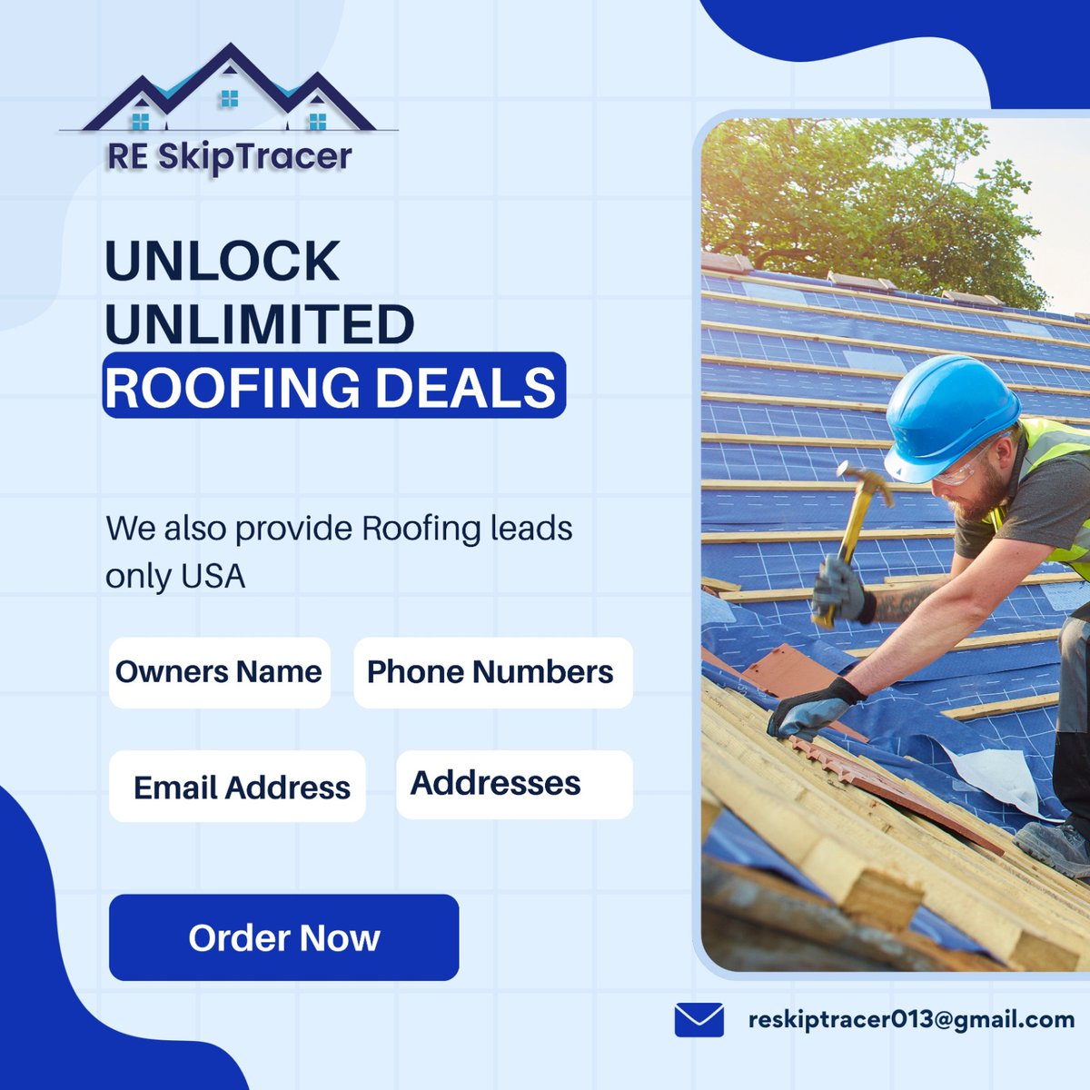 🏠 Need USA Roofing &amp; Real Estate Leads? 🇺🇸
We provide Roofing Leads, Real Estate Lead Generation &amp; Skip Tracing with verified data.
📩 reskiptracer013@gmail.com
📞 WhatsApp: +92 313 6598460
#RoofingLeads #RealEstateLeads #SkipTracing #LeadGeneration #USARealEstate #USA #solar