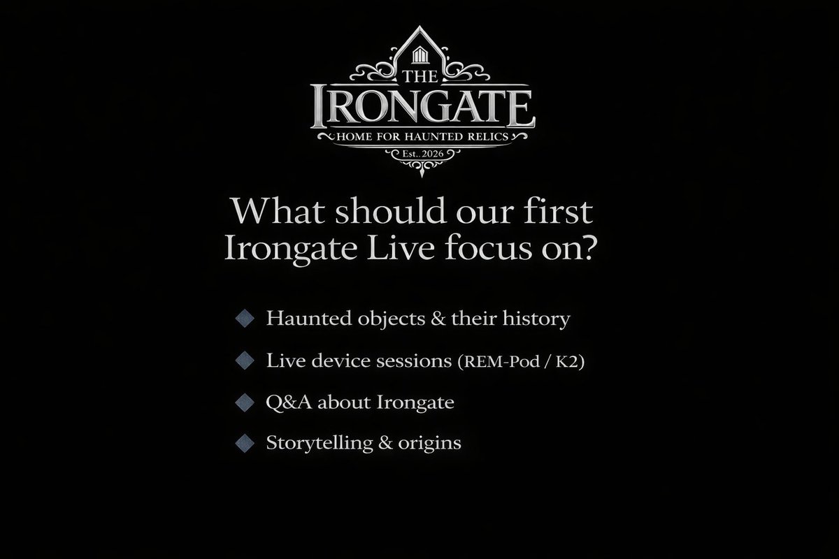 The Irongate Home for Haunted Relics (@IrongateHaunted) / Posts / X