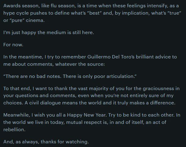 McQfans's tweet image. Some very wise words from our Christopher McQuarrie on critique and perception via his Letterboxd account. 
🎬👏🏻
