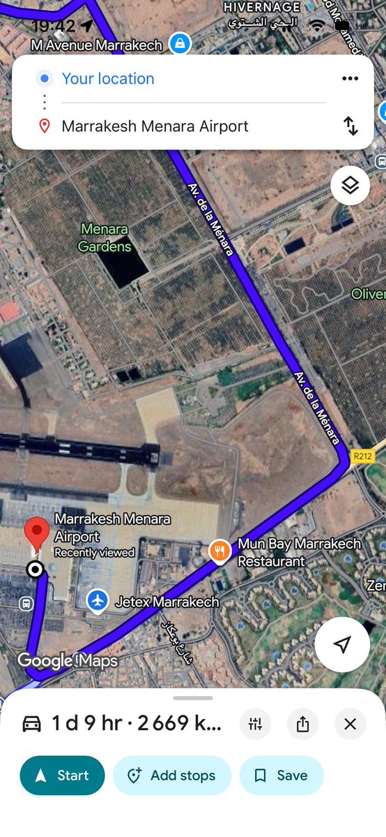 LordBryanD's tweet image. Avenue de la Ménara, tu tournes à droite un peu avant le Restaurant Mun Bay