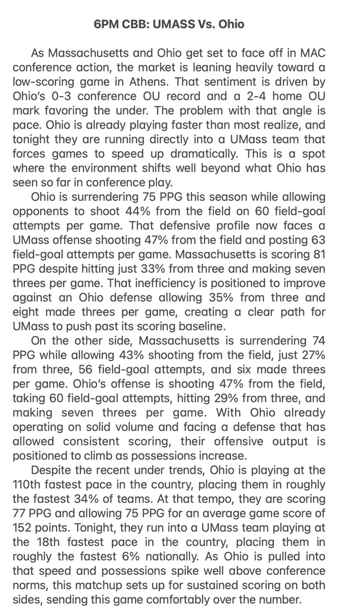SRCGROUP2K's tweet photo. To Unlock Part 2 ➡️ LIKE/RT/REPLY

Tonight's CBB Free (Part 1)
🏀MASS OHIO Over 158.5 -125
🏀MASS TTO 77.5 -130
🏀OHIO TTO 80.5 -131

⬇️For All Plays Click⬇️
https://t.co/i6fVS1Hl97

#Betsmarter #GamblingX https://t.co/C8H2GO7aZU