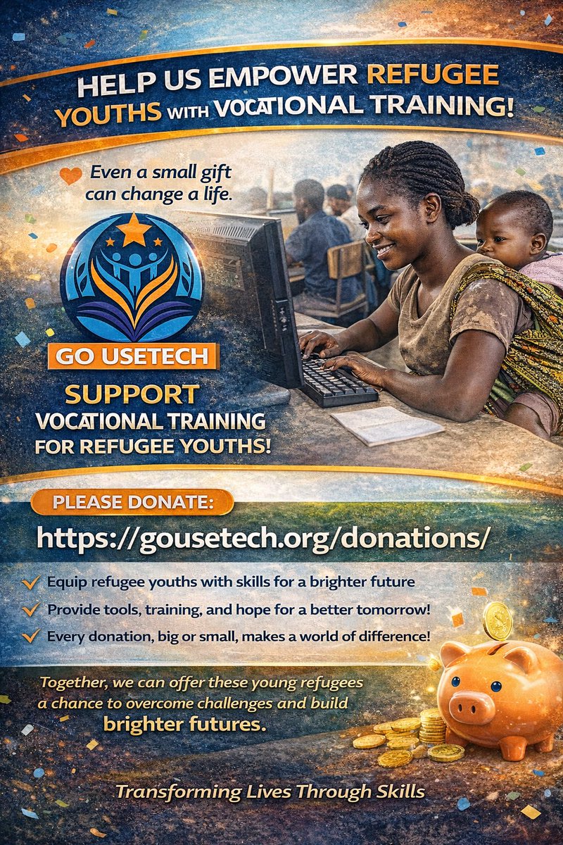 GoUseTech2's tweet photo. https://t.co/yMfuIZFalq
Your support enables us to train more youths, expand our programs, provide learning materials, and reach communities that need these opportunities the most. Every contribution, no matter the size, directly supports real impact and lasting change. https://t.co/RSxsgOrSC1
