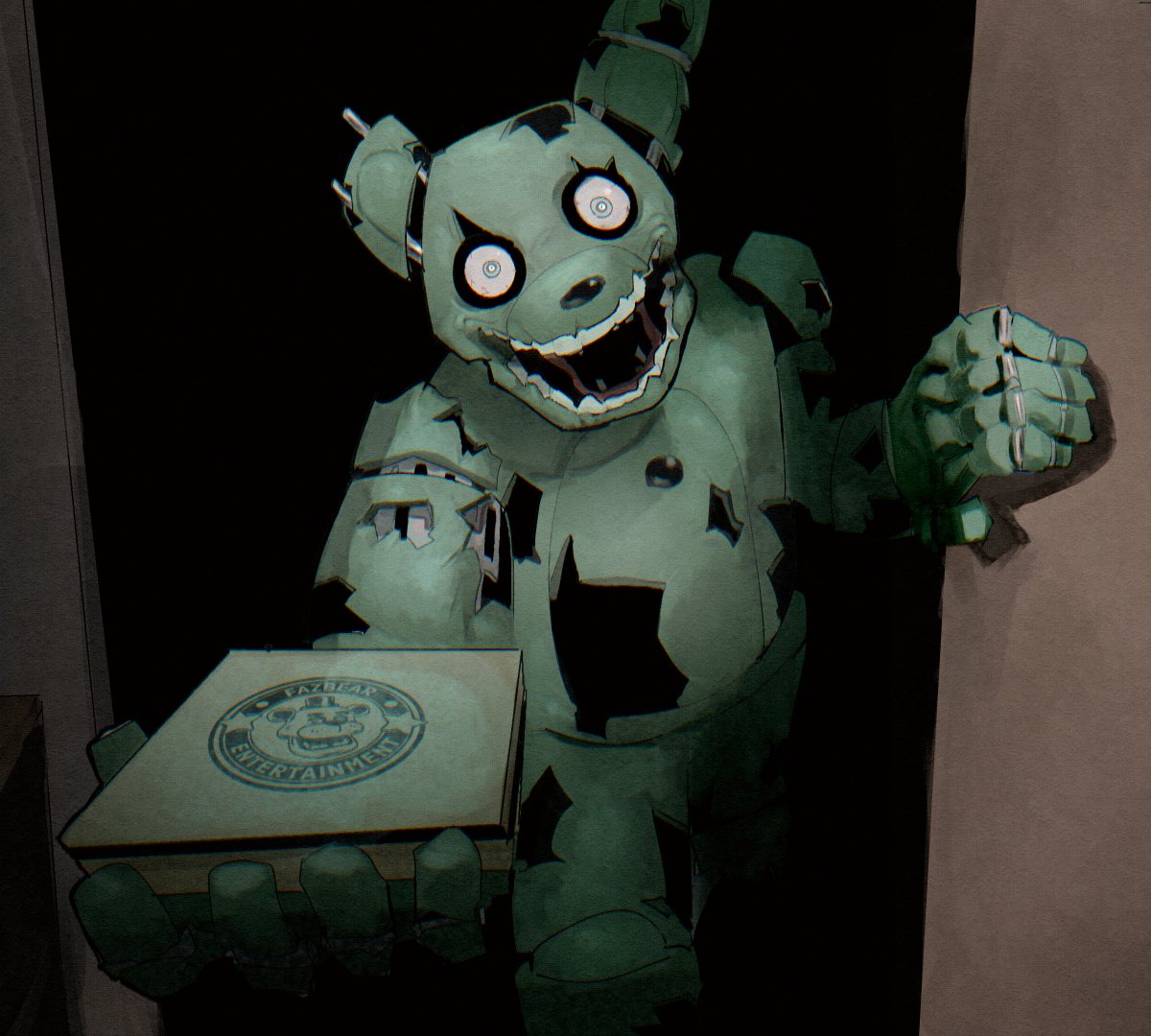MossCos78353's tweet image. Sign for your pizza #fnaf #springtrap