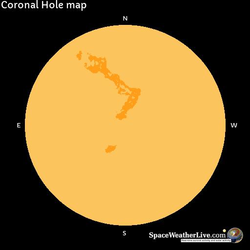 A northern hemisphere coronal hole is facing Earth. Enhanced solar wind could arrive in ~3 days - Follow live on spaceweather.live/l/ch