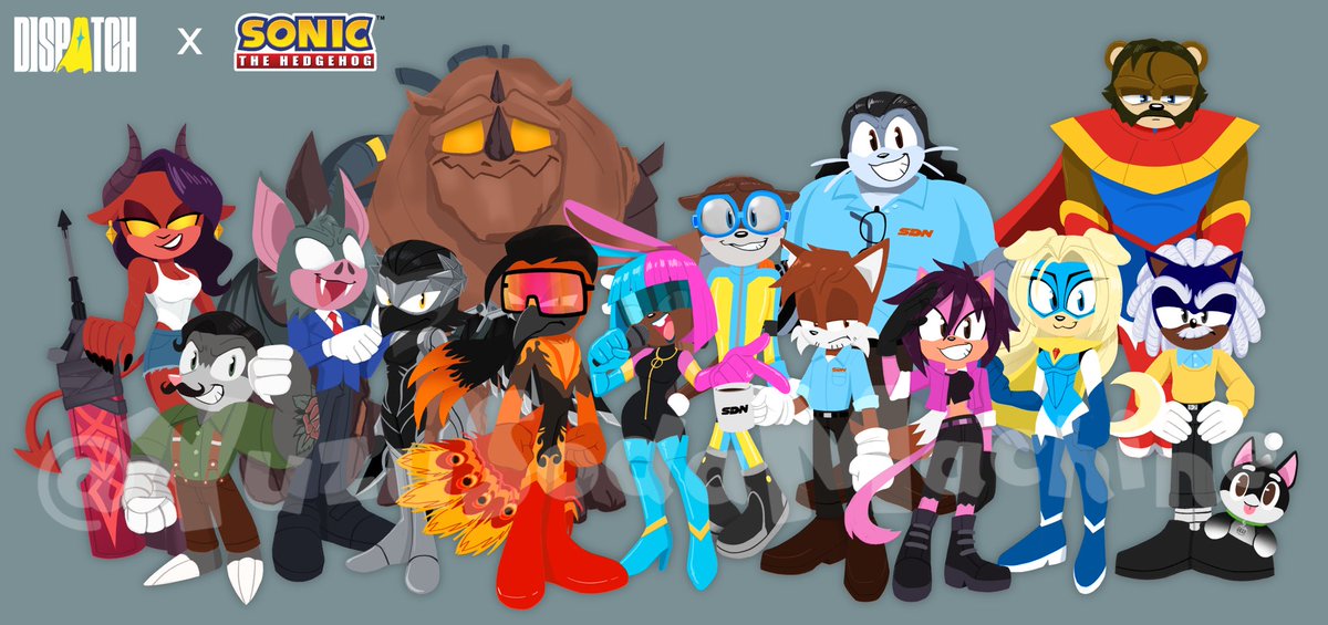 yuzusodamachine's tweet image. dispatch x sonic part 5 ✨

here’s the entire Z-Team side by side