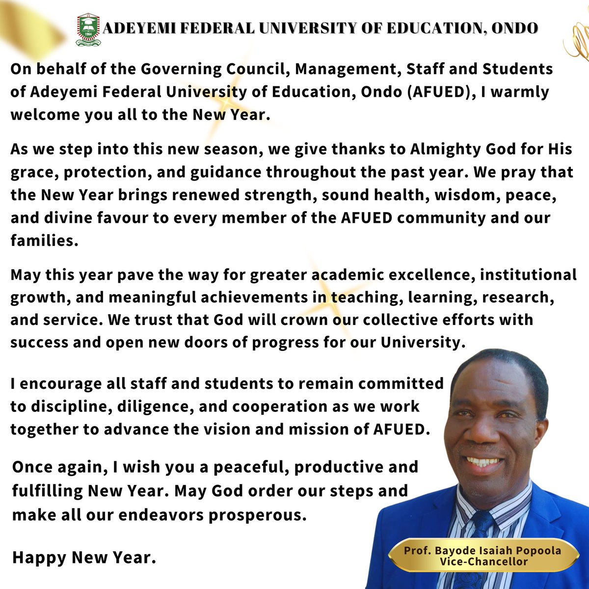 Adeyemi Federal University of Education, Nigeria tweet media