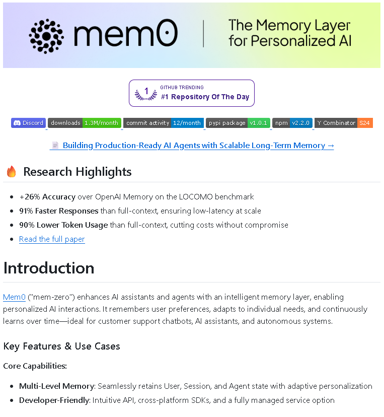 techNmak's tweet photo. Vector Search is not Memory.

RAG is great for retrieving documents, but it fails at maintaining User State. If you are just dumping chat logs into a vector DB, you aren't building an Agent, you're building a semantic search engine.

I found the open-source library that solves this. It’s called Mem0.

It acts as a self-improving Memory Layer that sits between your user and the LLM.

The Cheat Code for AI Agents => Instead of static retrieval, Mem0 creates adaptive memory that evolves with every interaction.

This solves the three biggest bottlenecks in Agent production:

1./ The Amnesia Problem
Standard RAG retrieves facts but forgets preferences. Mem0 tracks User, Session, and Agent state separately. If a user prefers Python over JS in session 1, the Agent remembers it in session 50.

2./ The Context Window Trap
Mem0 uses a Memory Compression Engine. It distills complex history into optimized prompts. Result: 90% reduction in token usage and significantly lower latency (TTFT).

3./ Multi-Agent Coordination
If you use CrewAI or LangGraph, your agents are usually siloed. Mem0 acts as a shared brain. What your "Researcher" agent learns, your "Writer" agent instantly knows.

It’s fully open-source and integrates with OpenAI, Vercel AI SDK, and LangChain.

Stop building stateless bots.