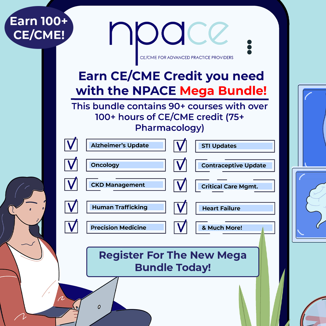 NPACE_org's tweet image. The new NPACE Mega Bundle is available now!
This bundle is the largest NPACE bundle to date! Earn a total of 110+ CE/CME credits with 75+ credits being pharmacology. This is the perfect one-time purchase to cover your CE/CME needs in 2026!
Register today!
hubs.li/Q03ZCDxS0