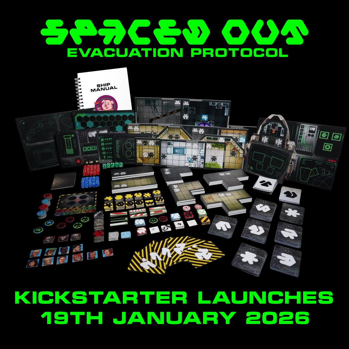 SpacedOutGame's tweet image. Don’t miss out - head right on over to kickstarter.com/projects/hollo… and get notified when Spaced Out: Evacuation Protocol launches on Kickstarter! 

#Kickstarter #KickstarterBoardgame #crowdfunding #solocreator