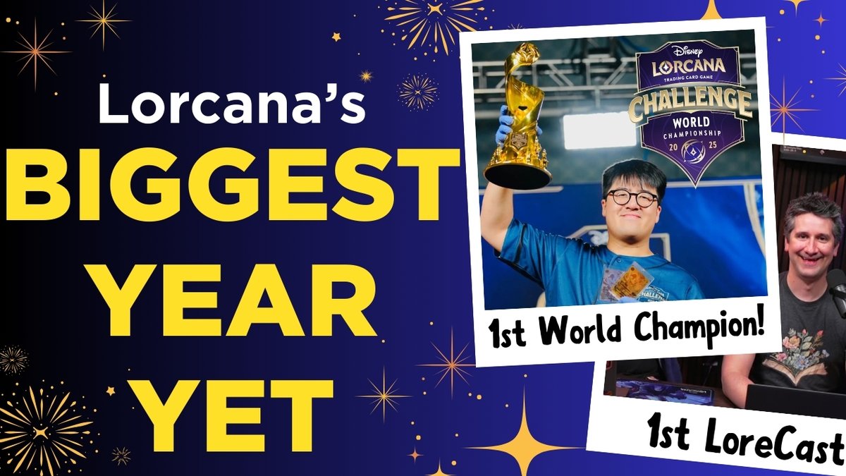 willobeez's tweet image. THE DISNEY LORCANA 2025 RECAP IS OUT NOW ON YOUTUBE!✨

Join me as I take you through the biggest year in Disney Lorcana history. From a global launch, game-changing sets, the World Championship, community highlights, and everything that made 2025 unforgettable!🎆💙

Link below🔗