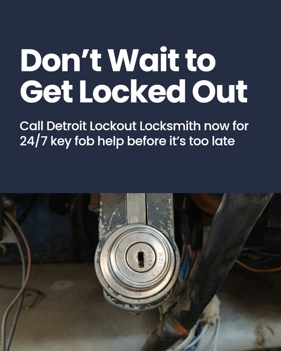 DetroitLocksmth's tweet image. Key fob acting up? Don't wait until you're locked out for good. Detroit Lockout Locksmith is here 24/7. Need a new key fob? Call us anytime! #DetroitLocksmith #KeyFobReplacement #EmergencyLocksmith