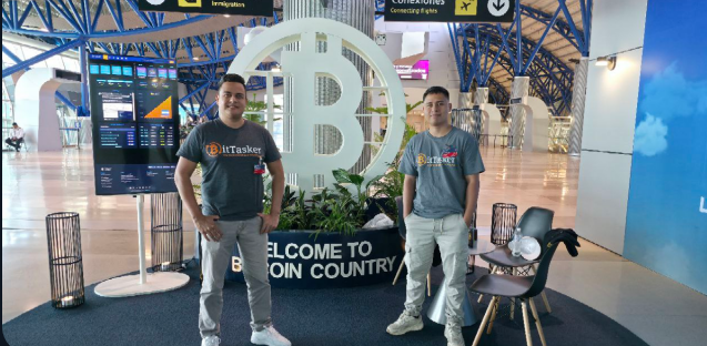 <a href="/BitTaskerdotcom/">BitTasker</a> , an #Elsavador business who hire <a href="/cuboplus/">CUBO+</a>  Bitcoin Dev School students, is now manning the Bitcoin Zone at San Salvador Airport!
Our team is here to welcome guests to the #ElSalvador and the <a href="/MaxAndStacyGolf/">Max & Stacy Invitational</a>  <a href="/bitcoinofficesv/">The Bitcoin Office</a> 
Welcome to ElSalvador
#mustdeploy