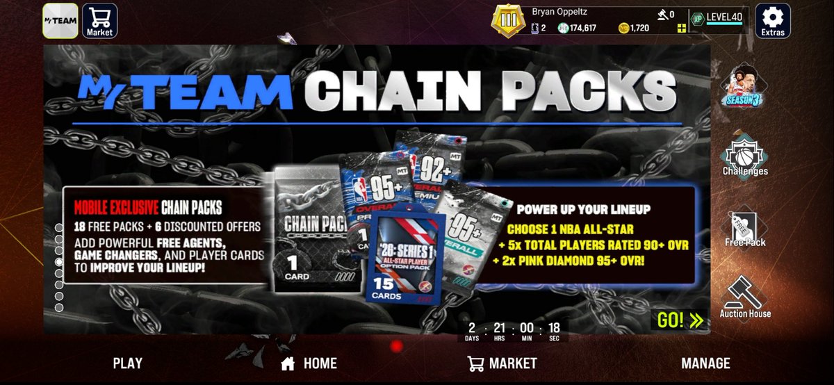 SUBVERSION619's tweet photo. @NBA2KMyTEAM Why the hell isn't this showing up on the market?... I completed the chills chain pack which was garbage this one's not even in there. This game is a fucking scam. https://t.co/DTYWYCIF5j