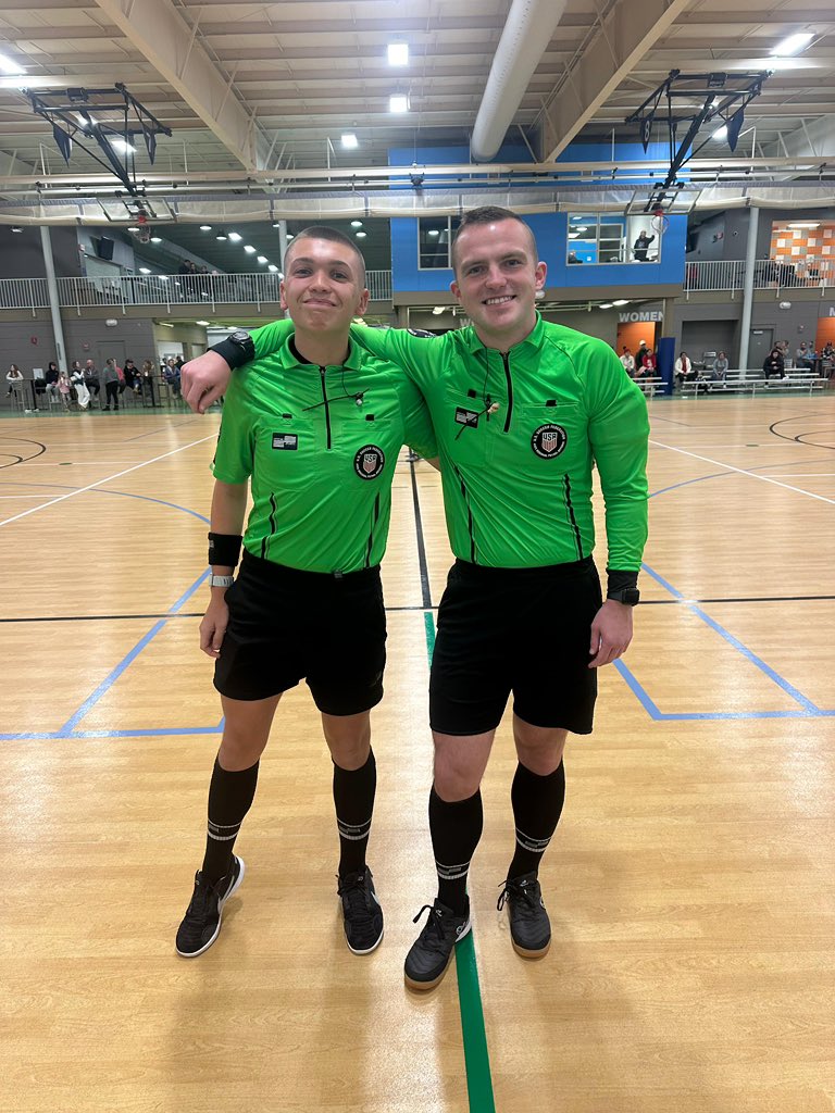 usyouthfutsal's tweet photo. 🇺🇸 HUGE CONGRATULATIONS to Drew Klemp on being nominated to the FIFA International Futsal Referee list representing the United States! 🎉

#FIFAFutsal #USYF #HeartlandFutsal #USYouthFutsal #FUTSAL https://t.co/1DcsG9g7mR