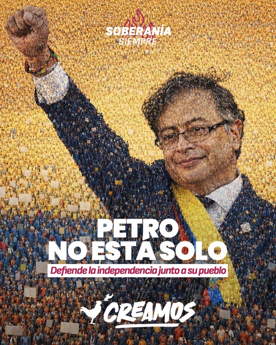 Colombia no es, ni será jamás, una colonia. Nuestra soberanía no es un concepto en un papel, es la voluntad de un pueblo que decidió ser dueño de su propio destino. El futuro de nuestra tierra lo escribimos nosotras, aquí no hay reyes #El7SalgoADefender